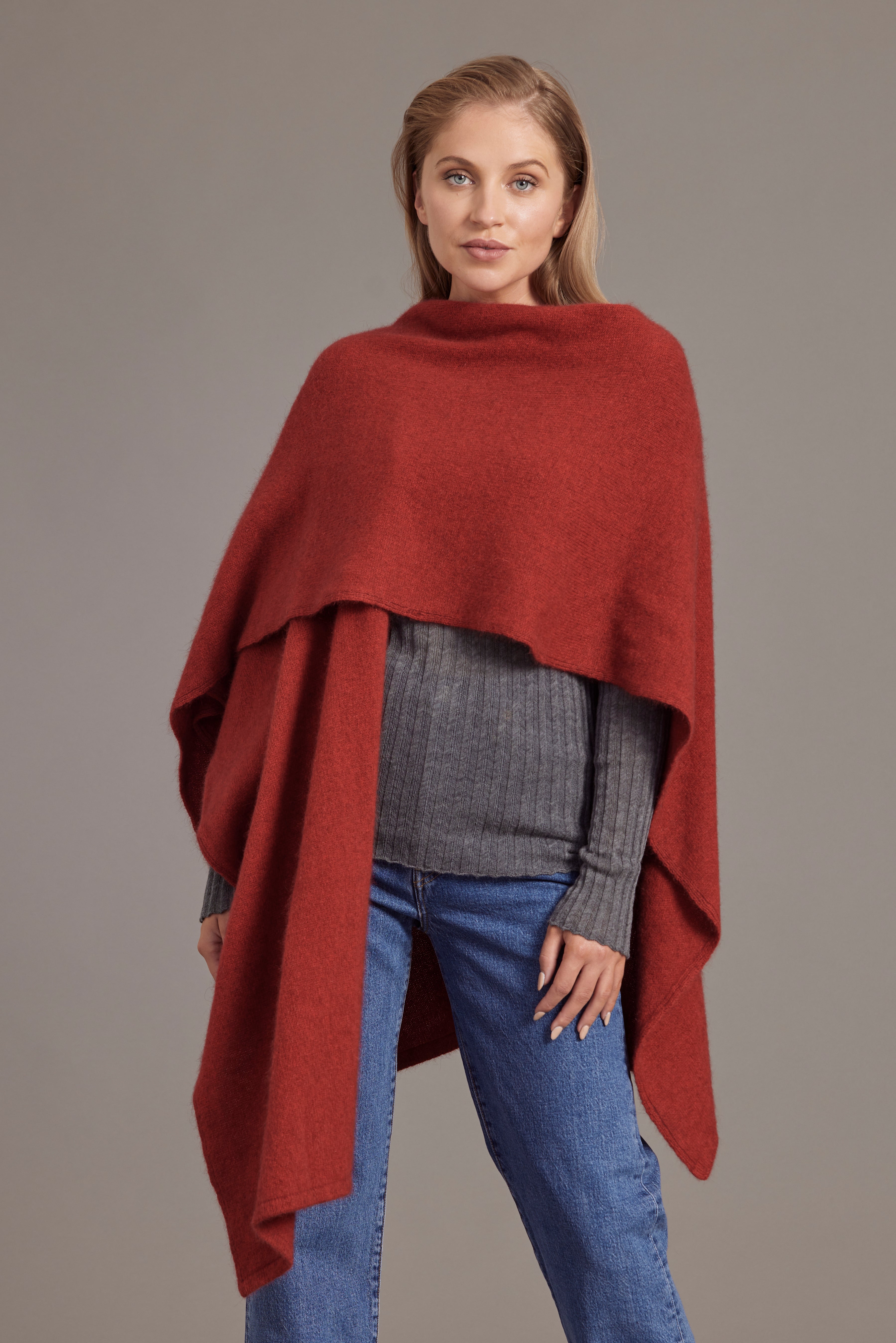 Possum Merino Split Front Cape - McDonald Textiles | Possum Boutique