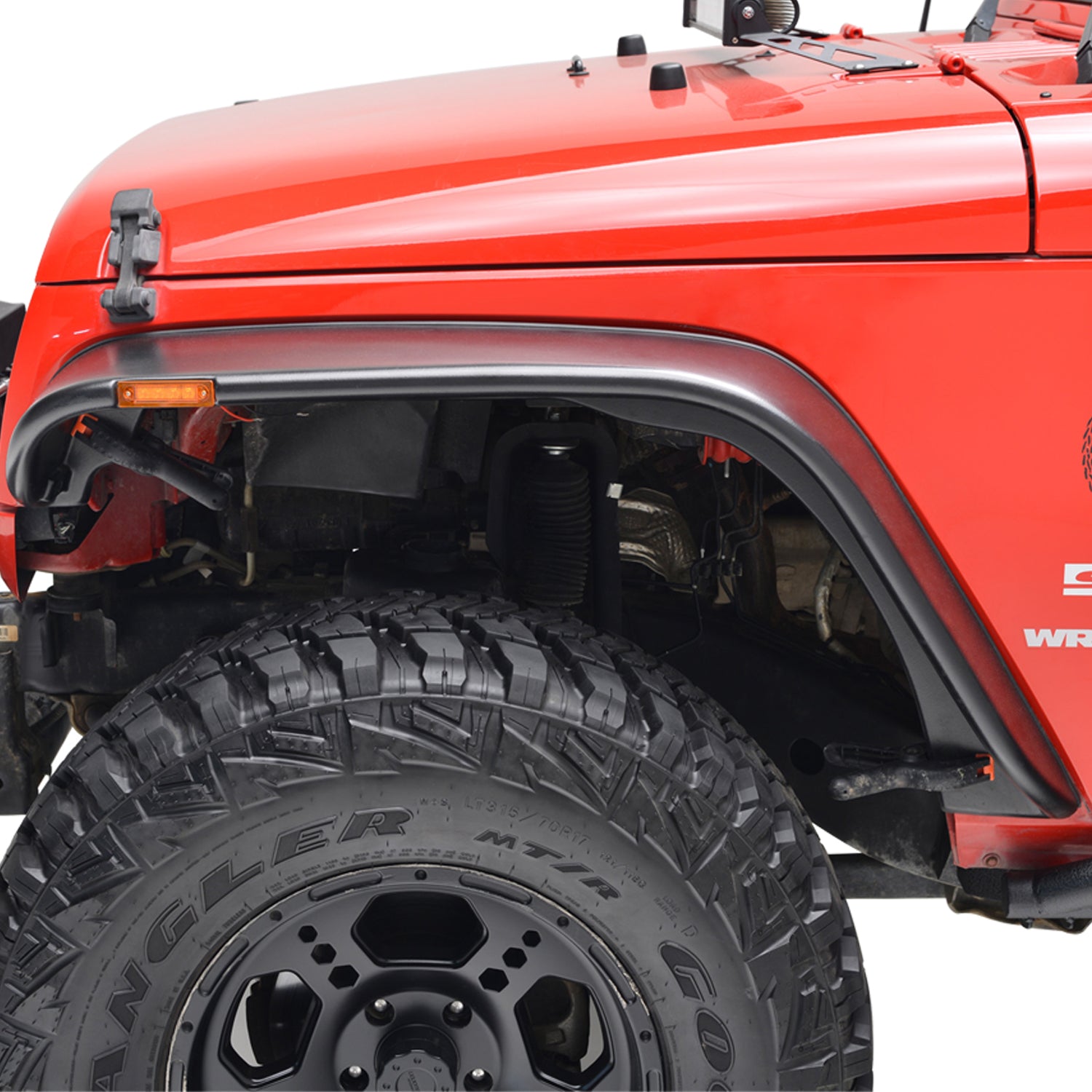 07-18 Jeep Wrangler JK 4PC Flat Style ABS Plastic Fender Flares (17195 |  Paramount Automotive