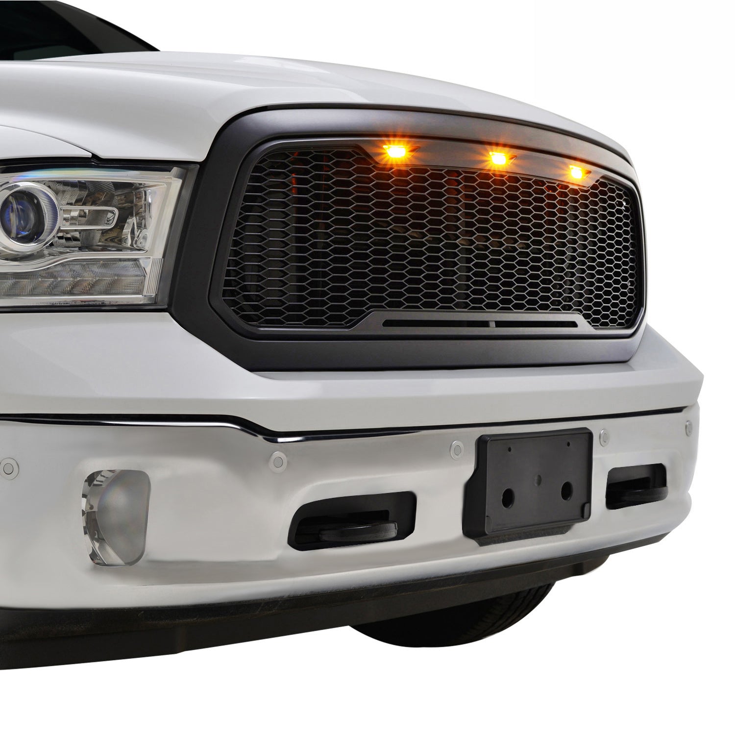 10-12 Dodge Ram 2500/3500 Matte Black ABS LED Impulse Mesh Grille  (41-0175MB)