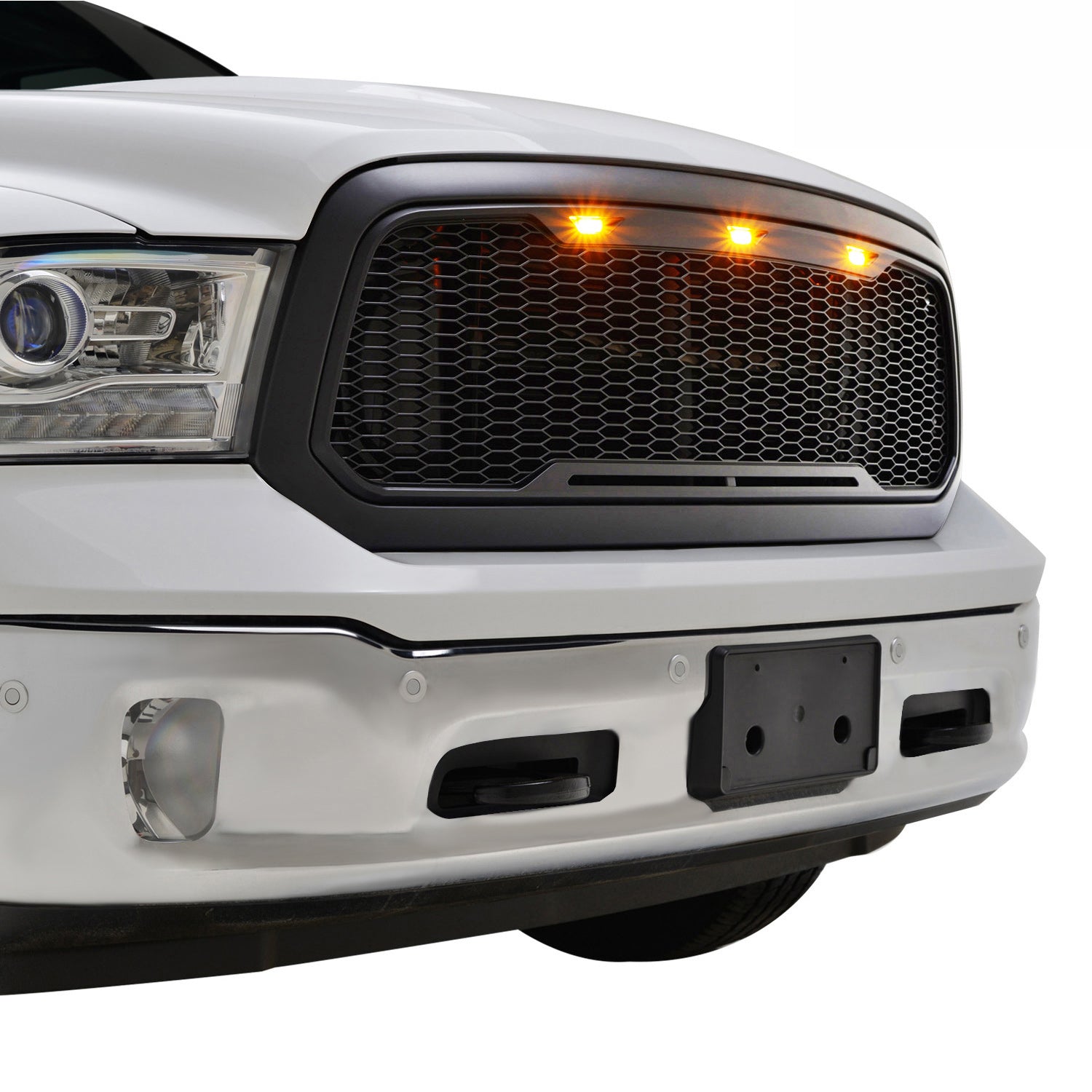 09-12 Dodge Ram 1500 Matte Black ABS LED Impulse Mesh Grille (41