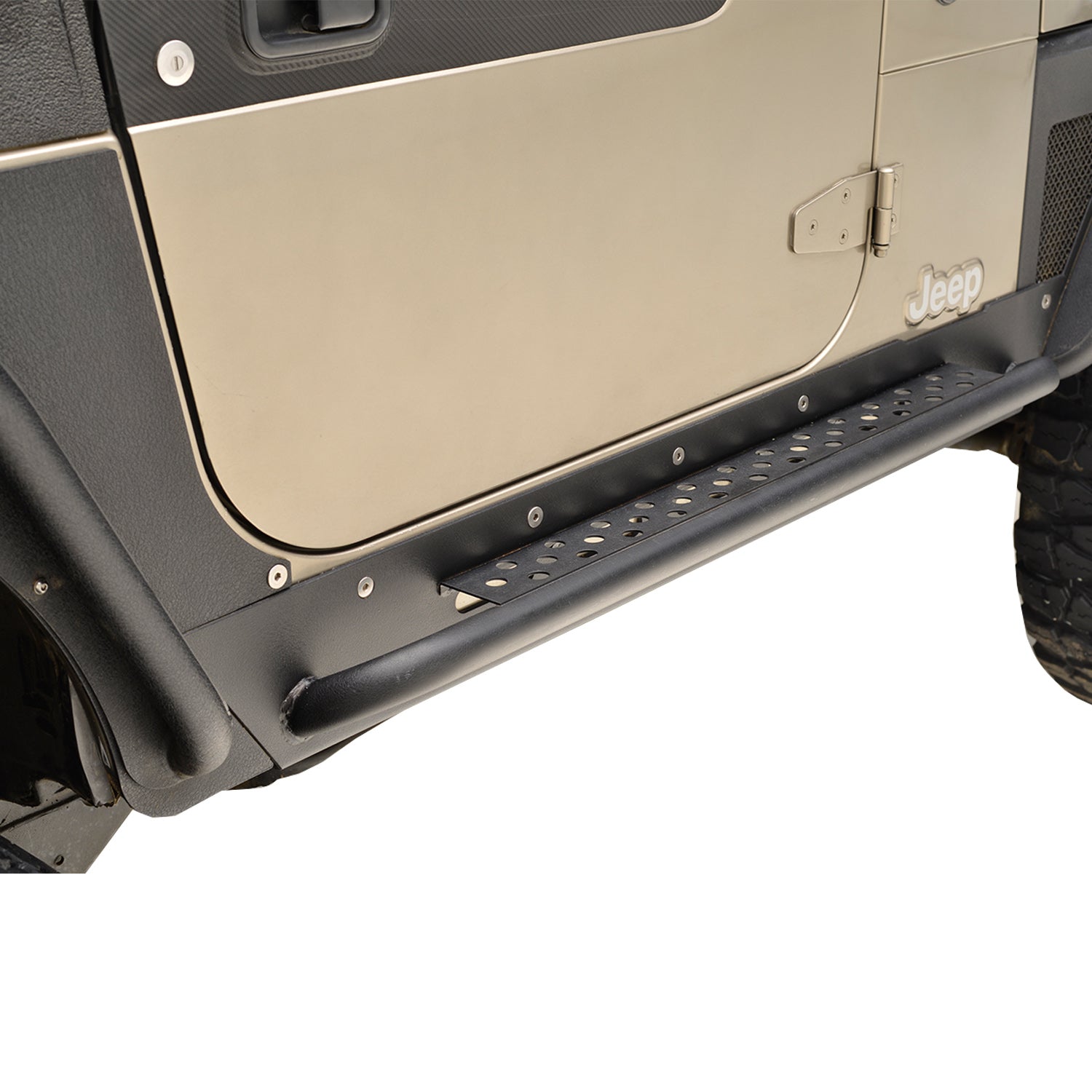 97-06 Jeep Wrangler TJ Rocker Guard with Step (51-0040) | Paramount  Automotive