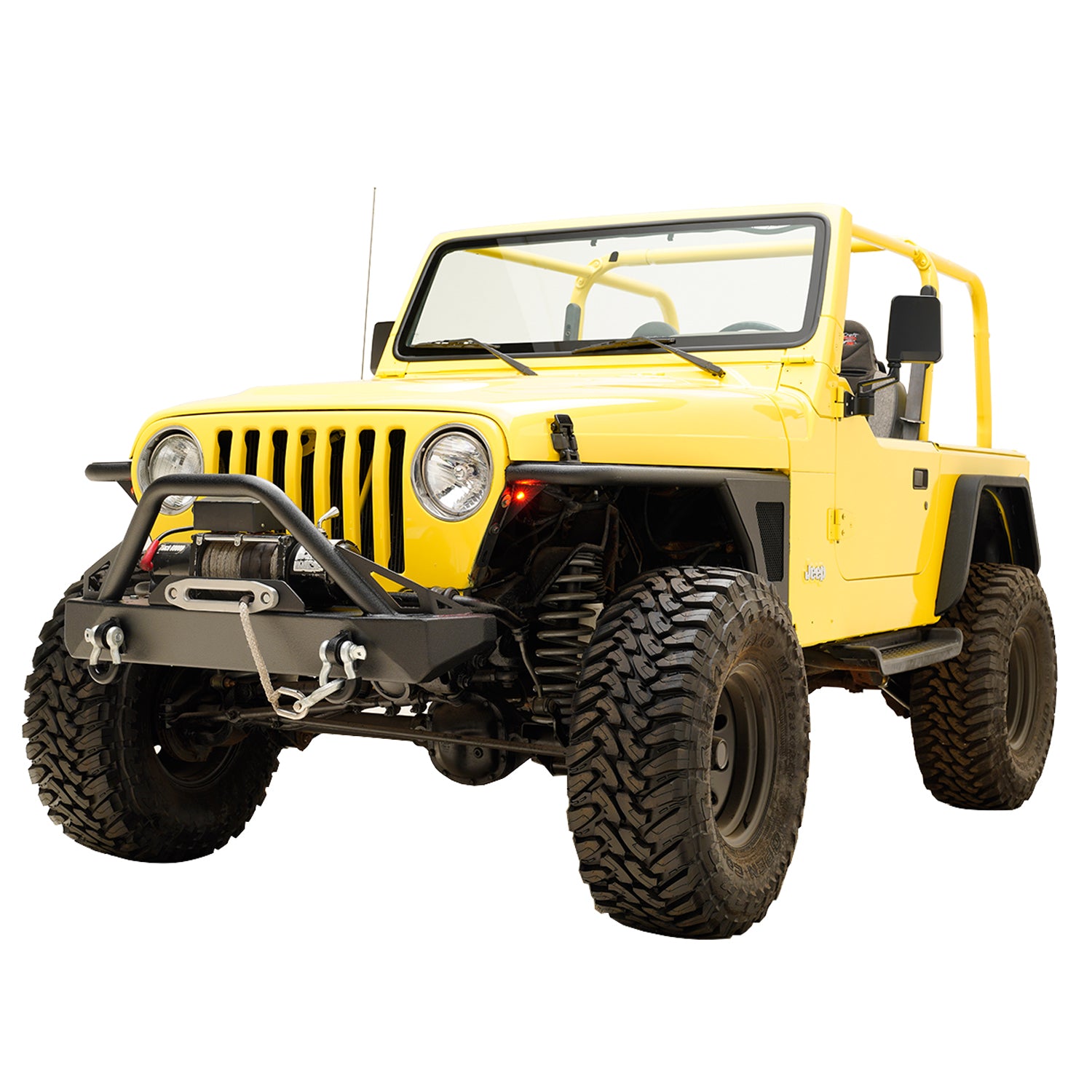 97-06 Jeep Wrangler TJ Front Armor Fender Flares with LED Lights (51-0 |  Paramount Automotive