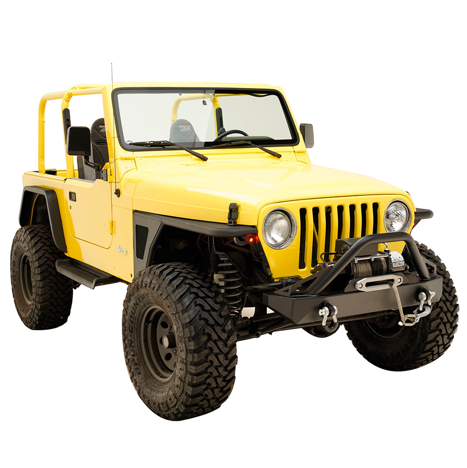 97-06 Jeep Wrangler TJ Front Armor Fender Flares with LED Lights (51-0 |  Paramount Automotive
