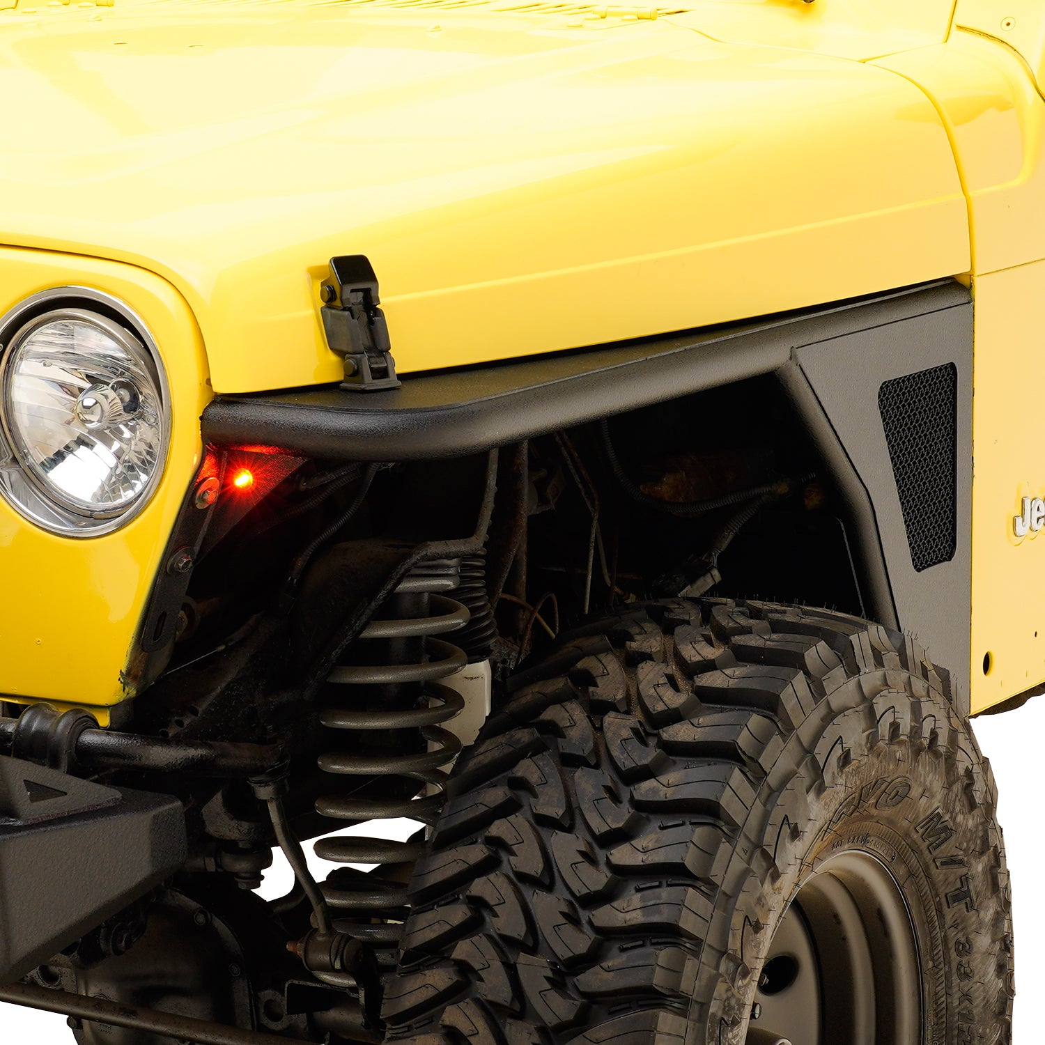 97-06 Jeep Wrangler TJ Front Armor Fender Flares with LED Lights (51-0 |  Paramount Automotive