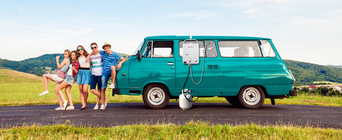 camping-car douche aventure en plein air vie terrestre chauffe-eau portable propane