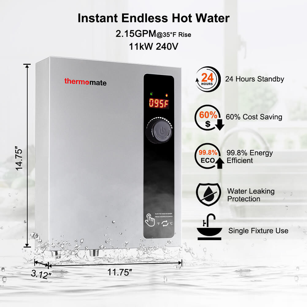 thermomate Zero10 2.64 GPM Propane Tankeless GAS Water Heater for Outdoor, Low