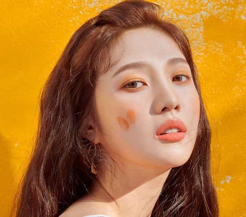 Model wearing Korean makeup