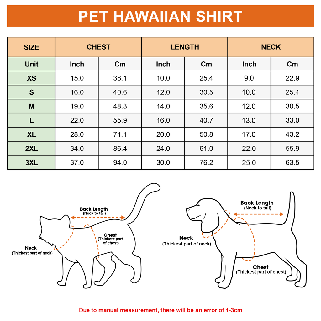 Pet Size Chart - Amzanimalsgift