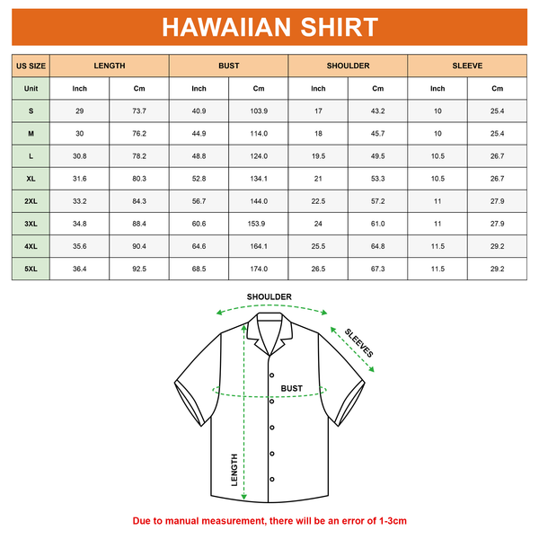 Hawaiian Shirt Size Guide - Amzanimalsgift