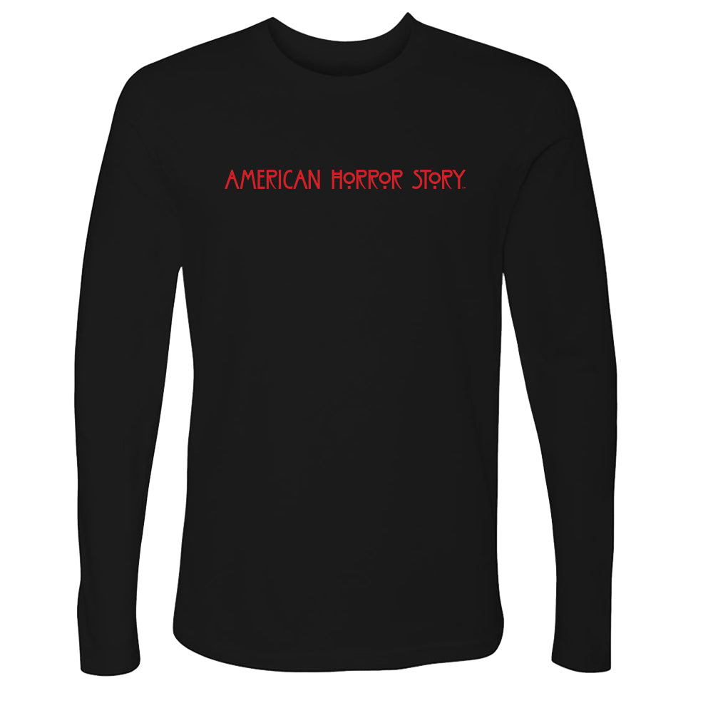 American Horror Story Horizontal Logo Adult Long Sleeve T Shirt Shop Hulu