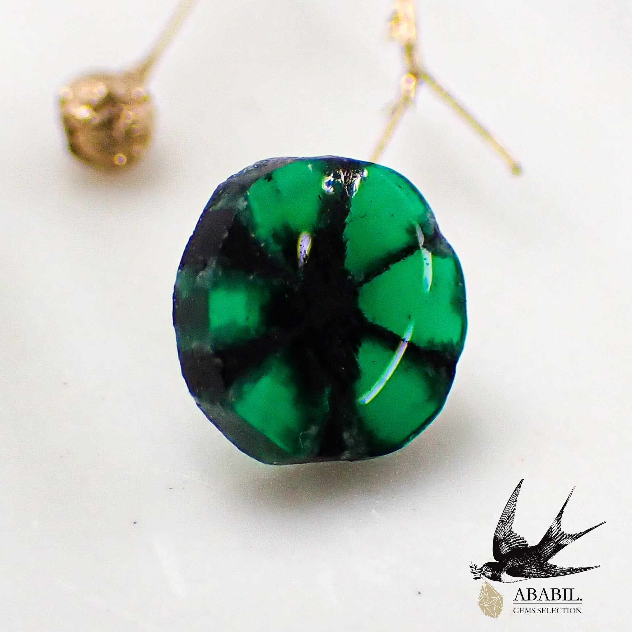 High quality trapiche emerald 0.57ct [Colombia] ★Rare high saturation and  symmetry★