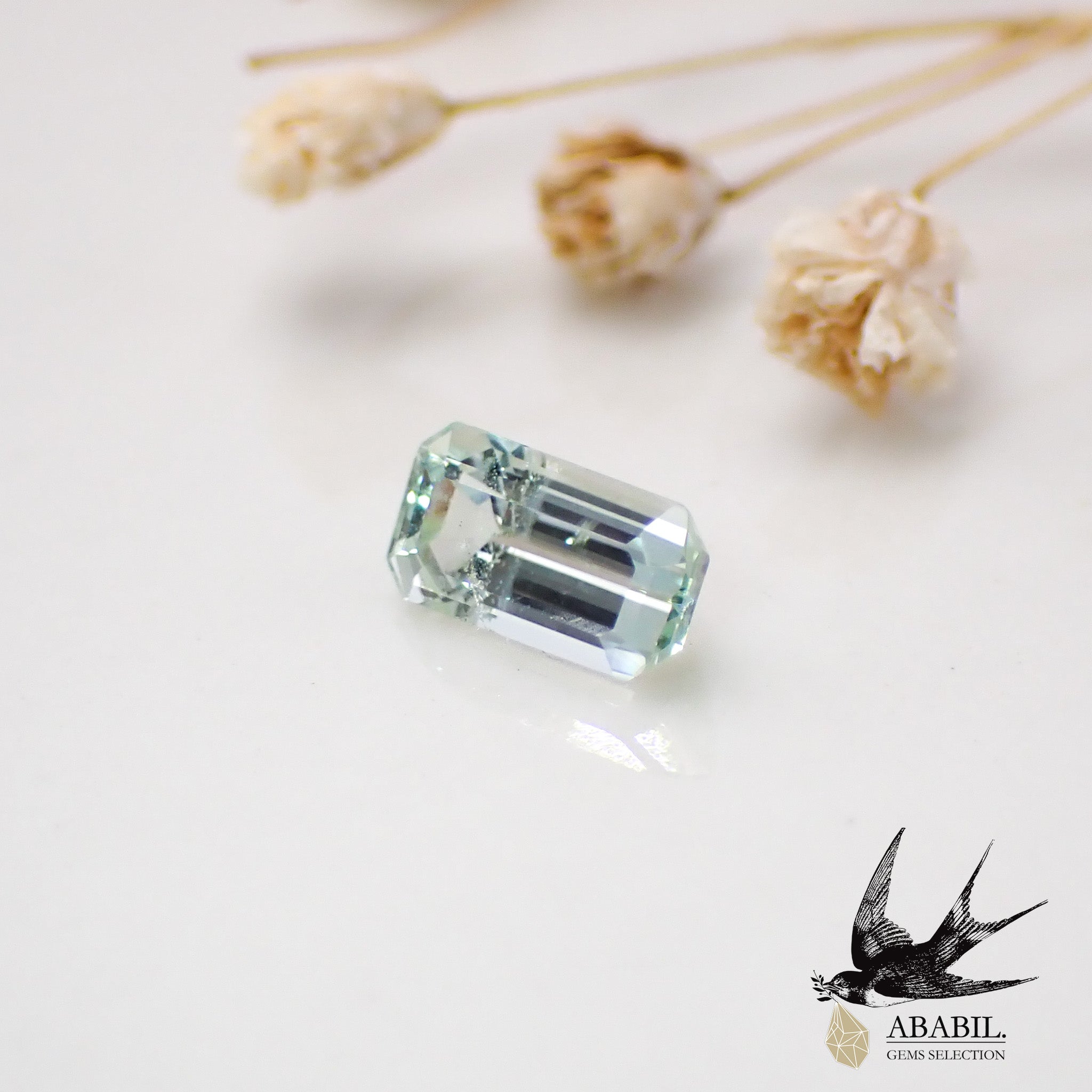 幅広type 天然ミントユークレース0.48ct 【ブラジル】☆レアストーン