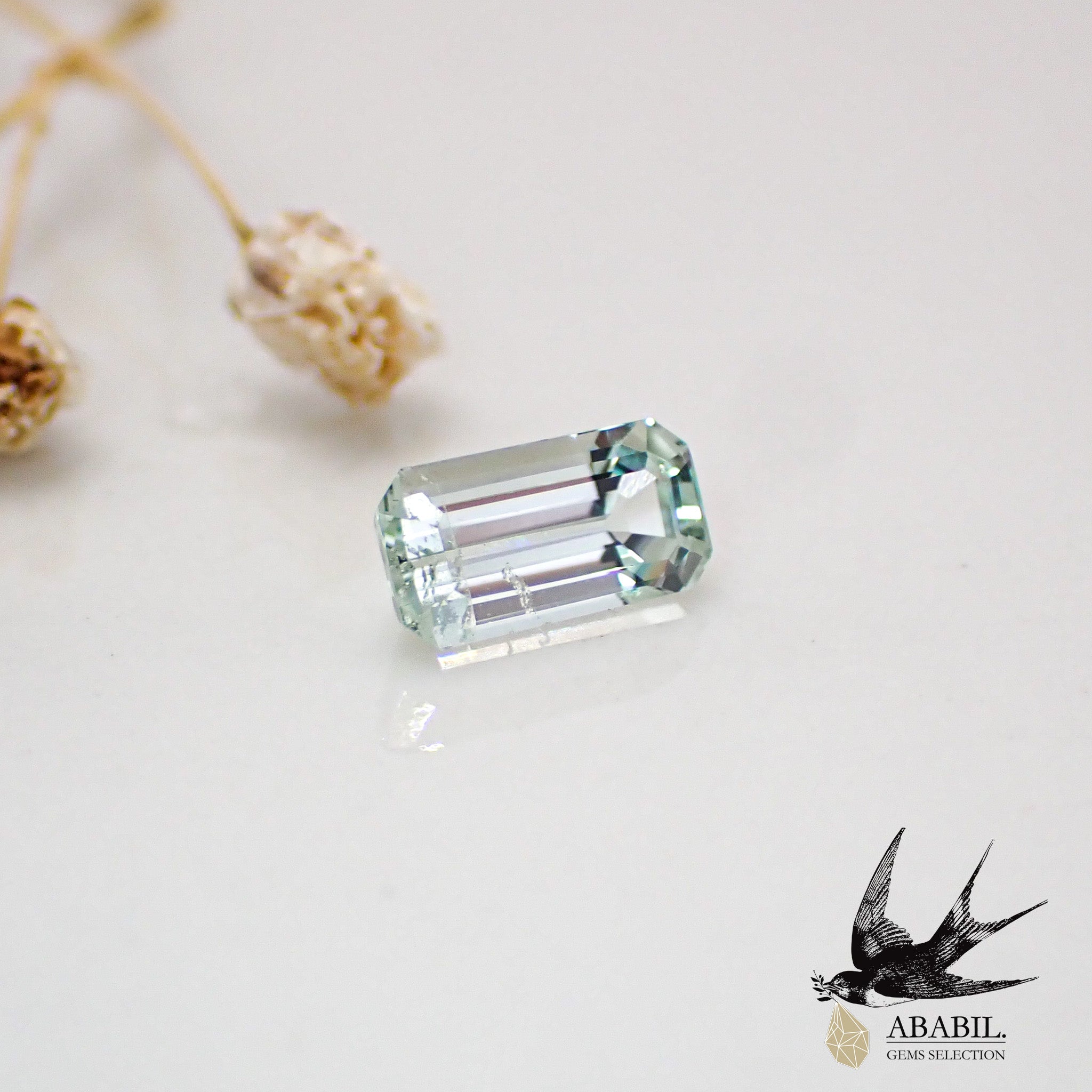 幅広type 天然ミントユークレース0.48ct 【ブラジル】☆レアストーン