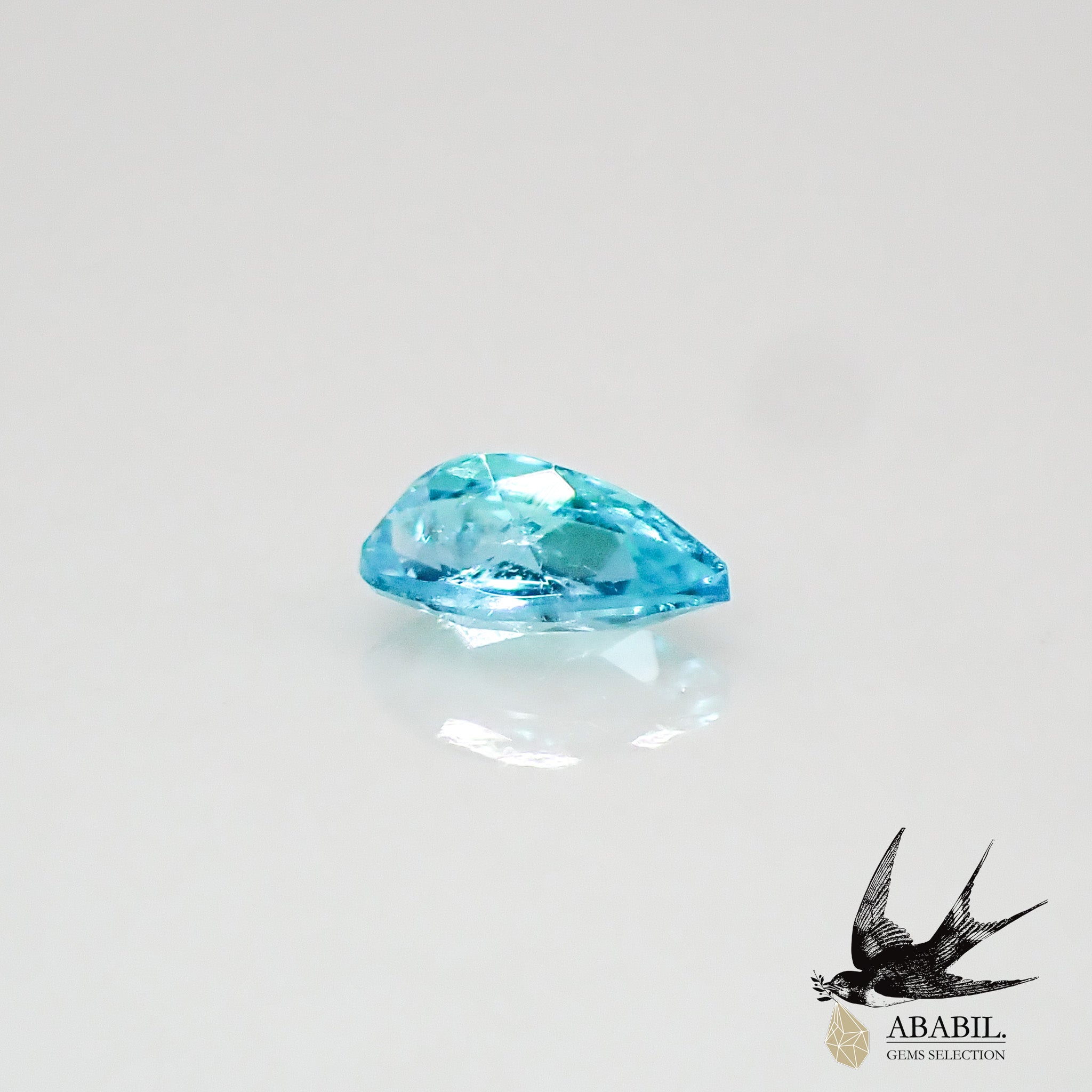 天然パライバトルマリン0.08ct【ブラジル】☆透明感☆ネオン感☆蛍光色