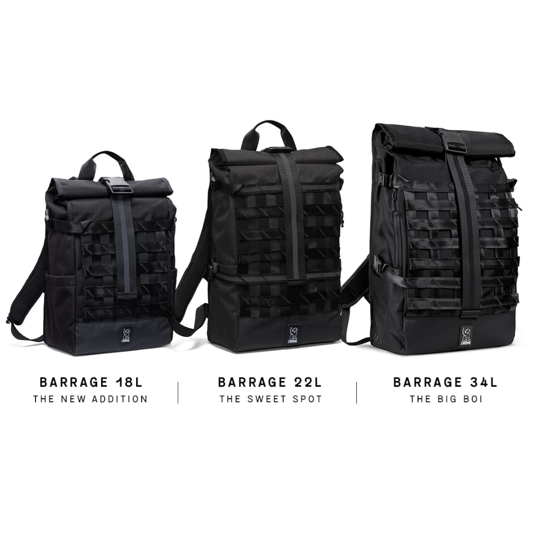 The Barrage Family of Backpacks