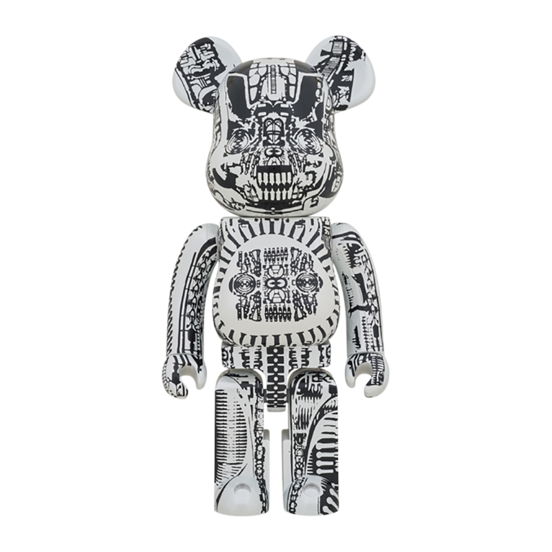 Medicom Bearbrick 1000% H.R. Giger White Figure