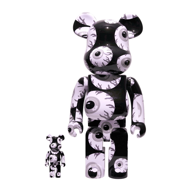 BE@RBRICK Mishka monochromatic 100\u0026400%