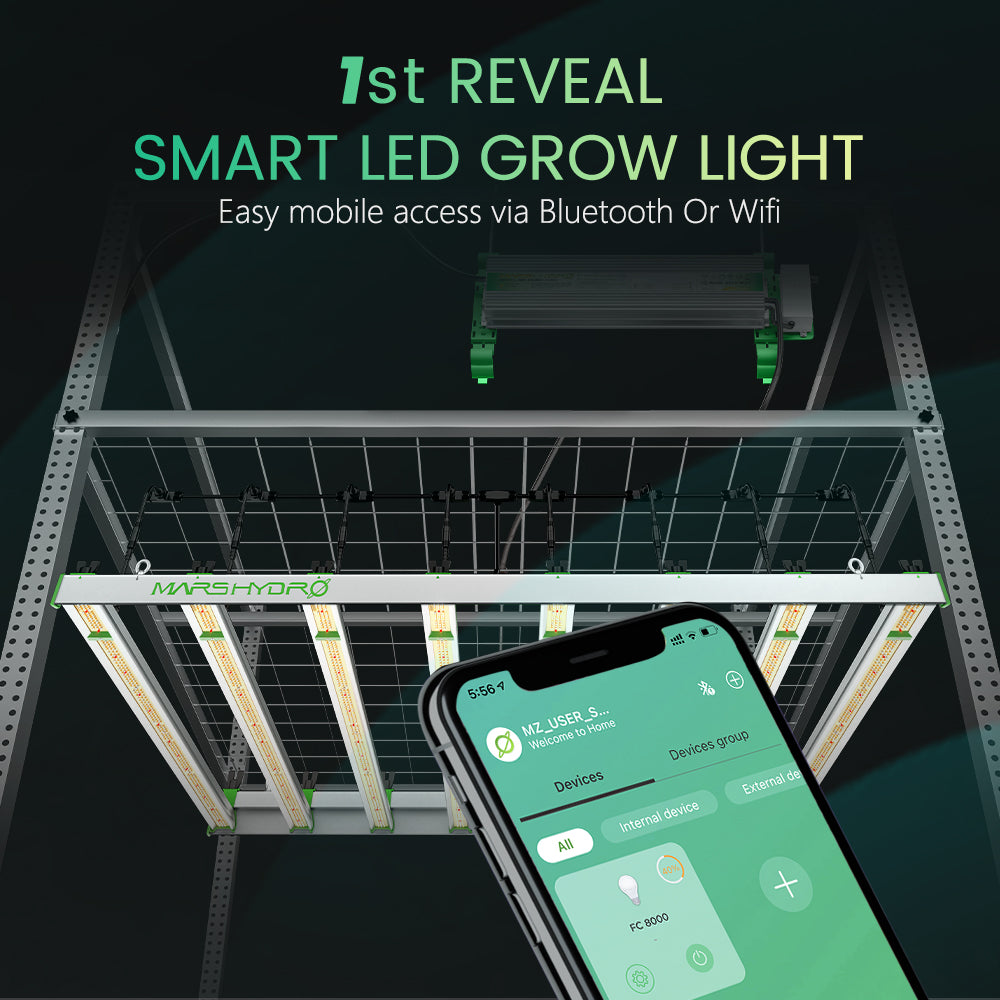 ระบบ Mars Hydro Smart Grow FC-8000 Samsung 800W Commercial LED Grow Light