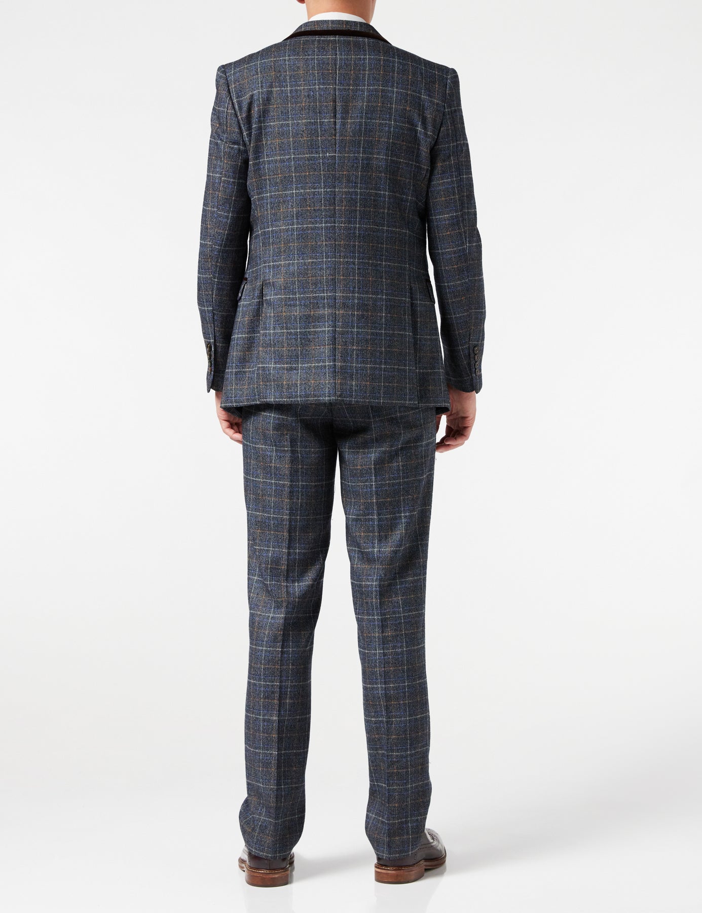 HUGO - GREY TWEED CHECK SUIT JACKET & WAISTCOAT – XPOSED