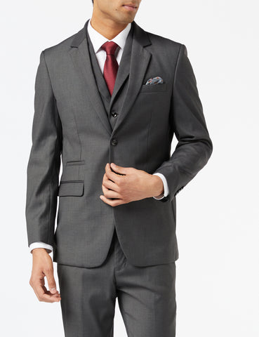 Charcoal Grey 3 piece business suit for mens