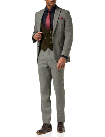 Houndstooth check suit jacket and trouser for men