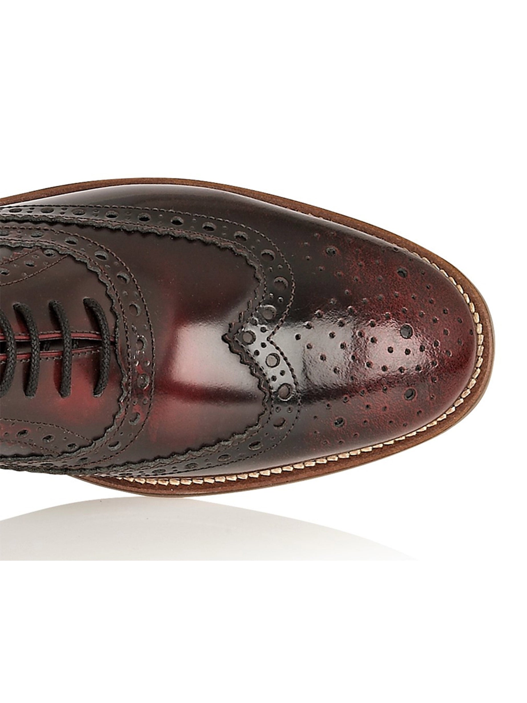 OXFORD BROGUES IN POLISHED MAROON