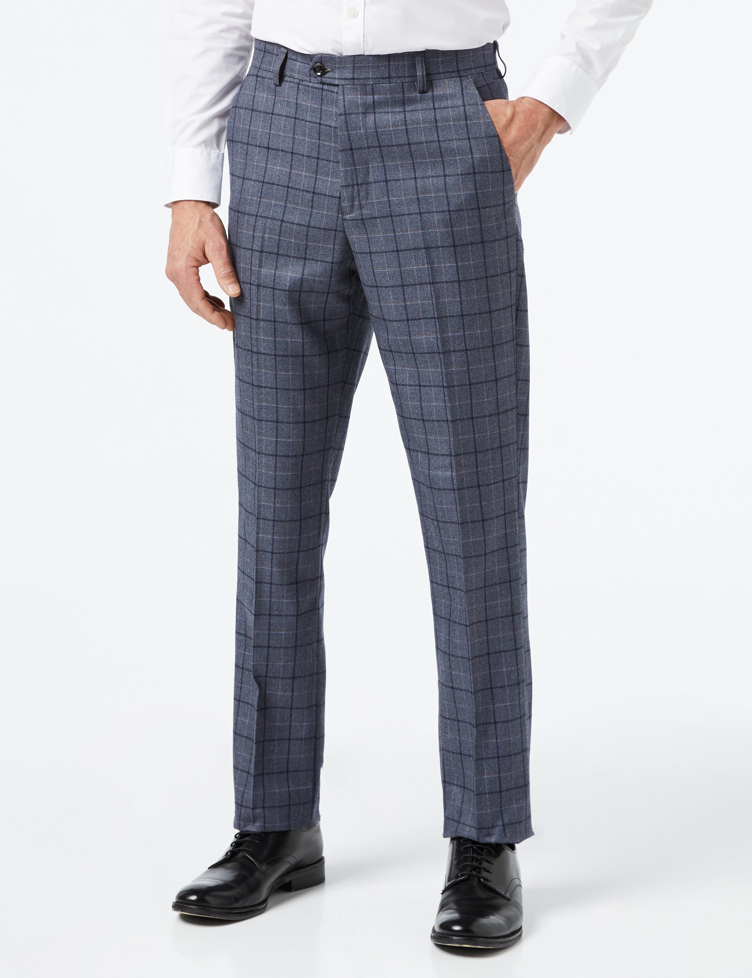 HECTOR - Grey Windowpane Check Suit