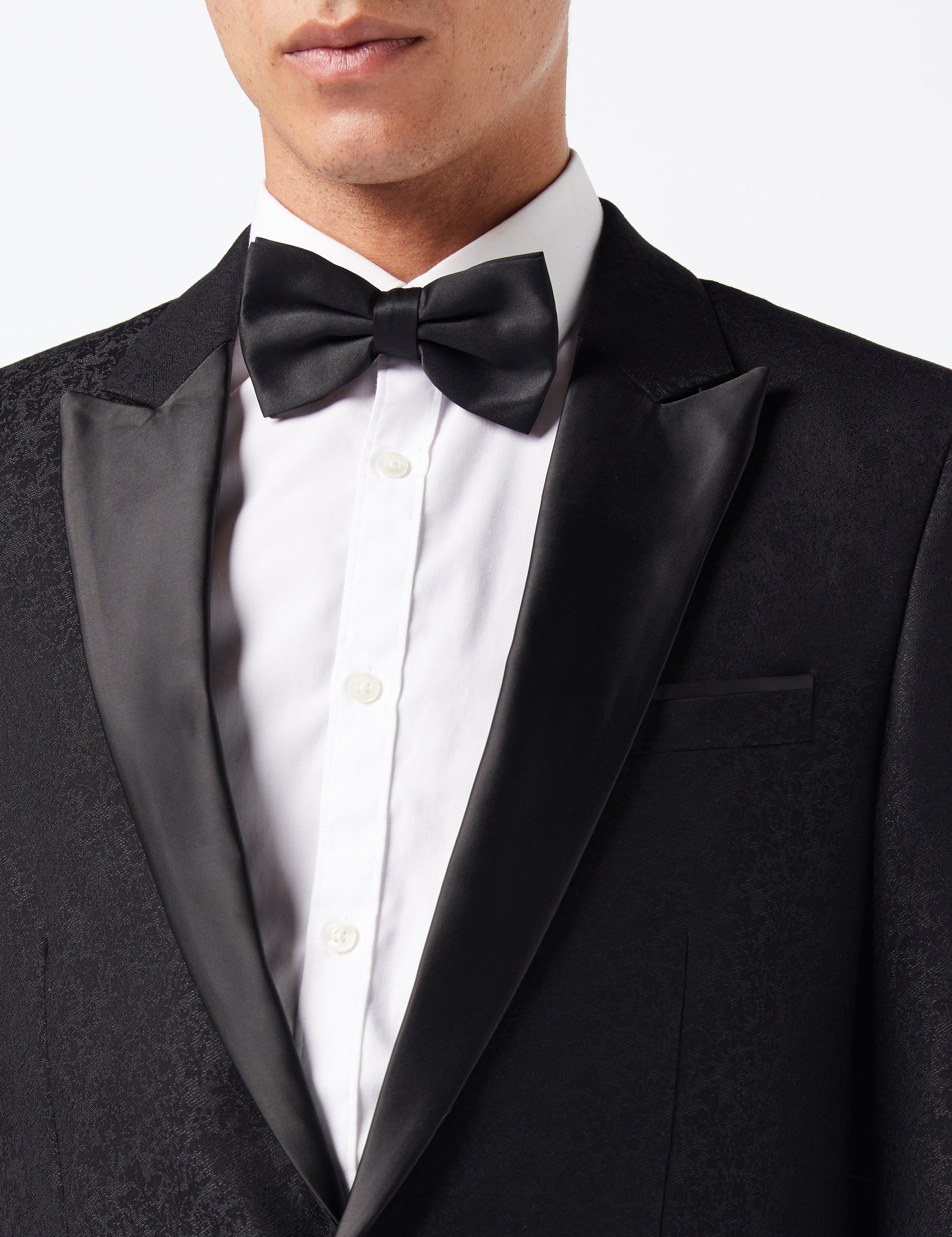 LUCA - BLACK PRINTED DINNER TUX JACKET