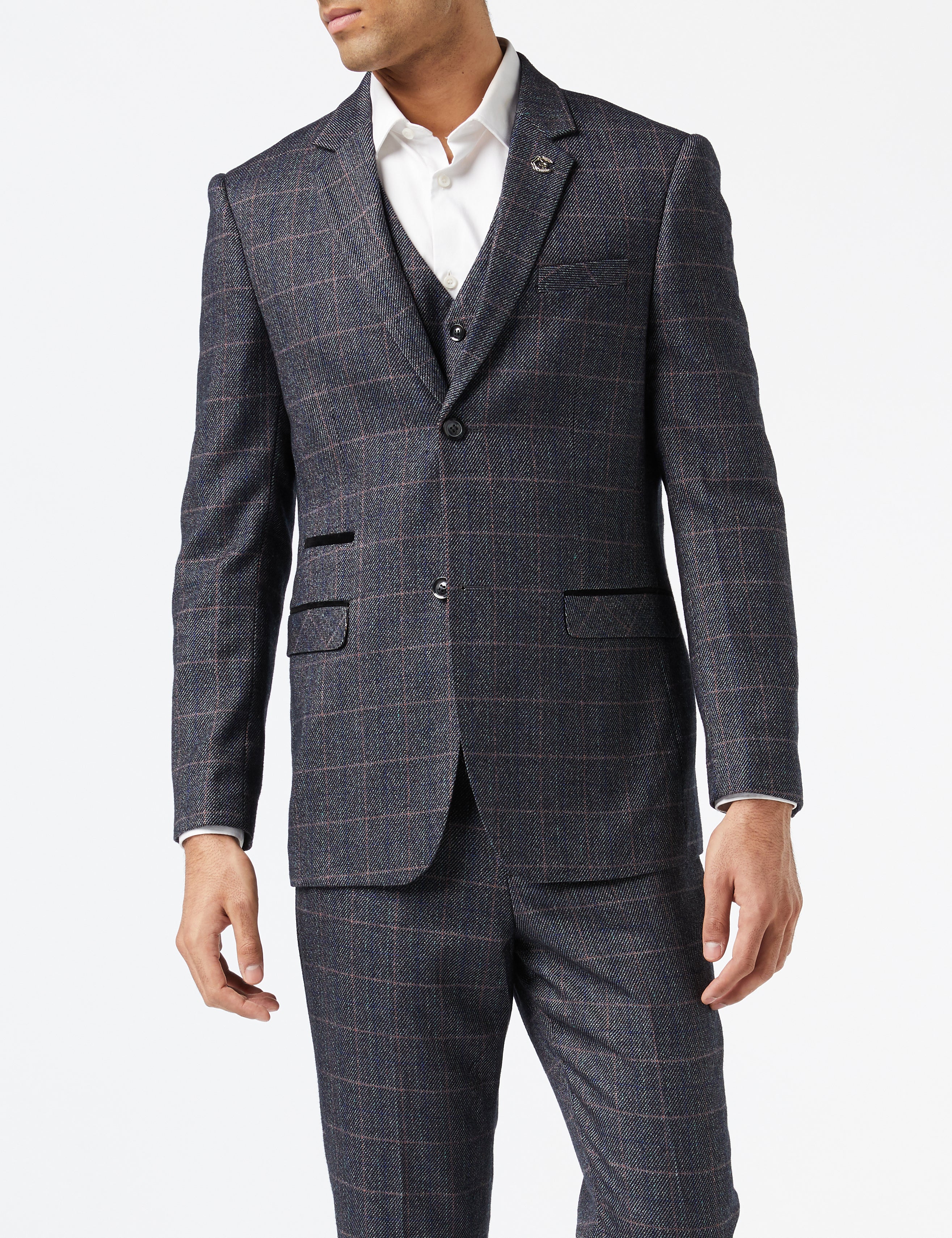 JULES - GREY TWEED CHECK SUIT