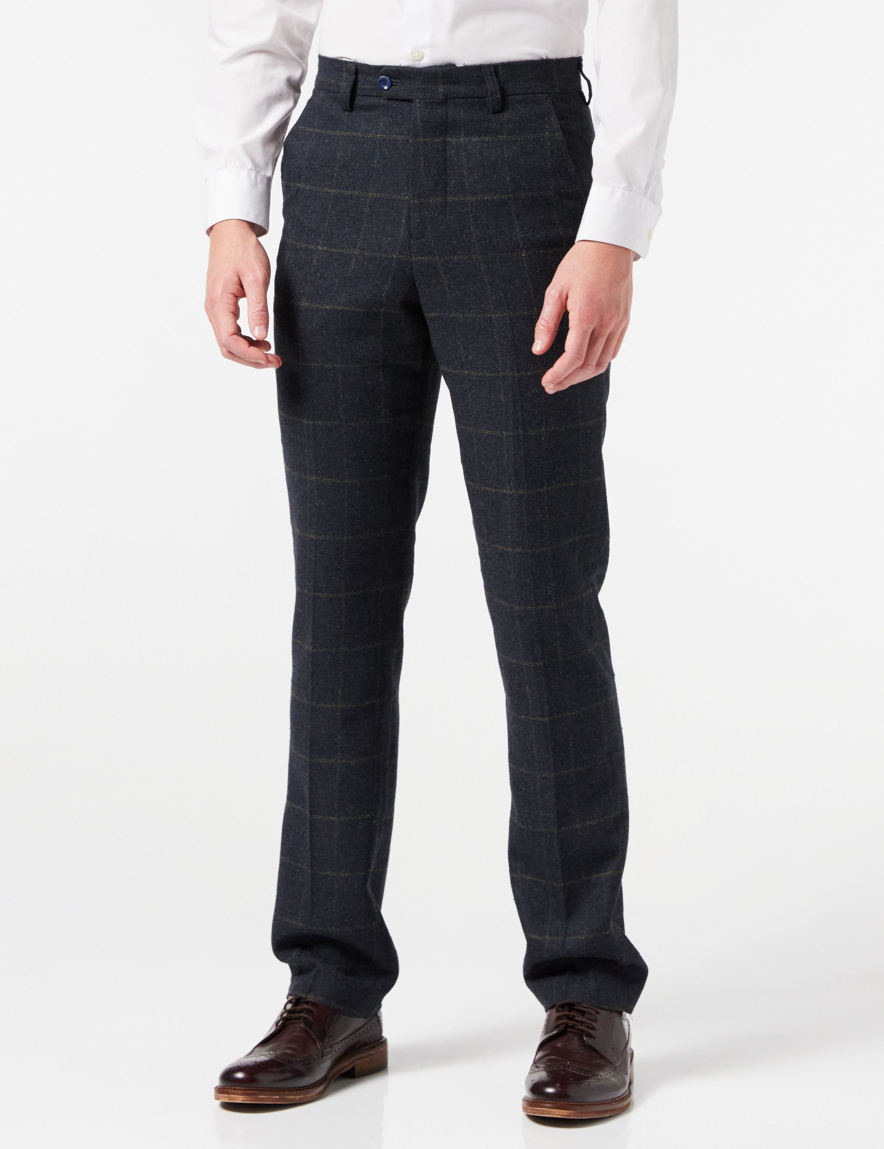 Slim-fit cotton check trousers - Man | Mango Man Benin