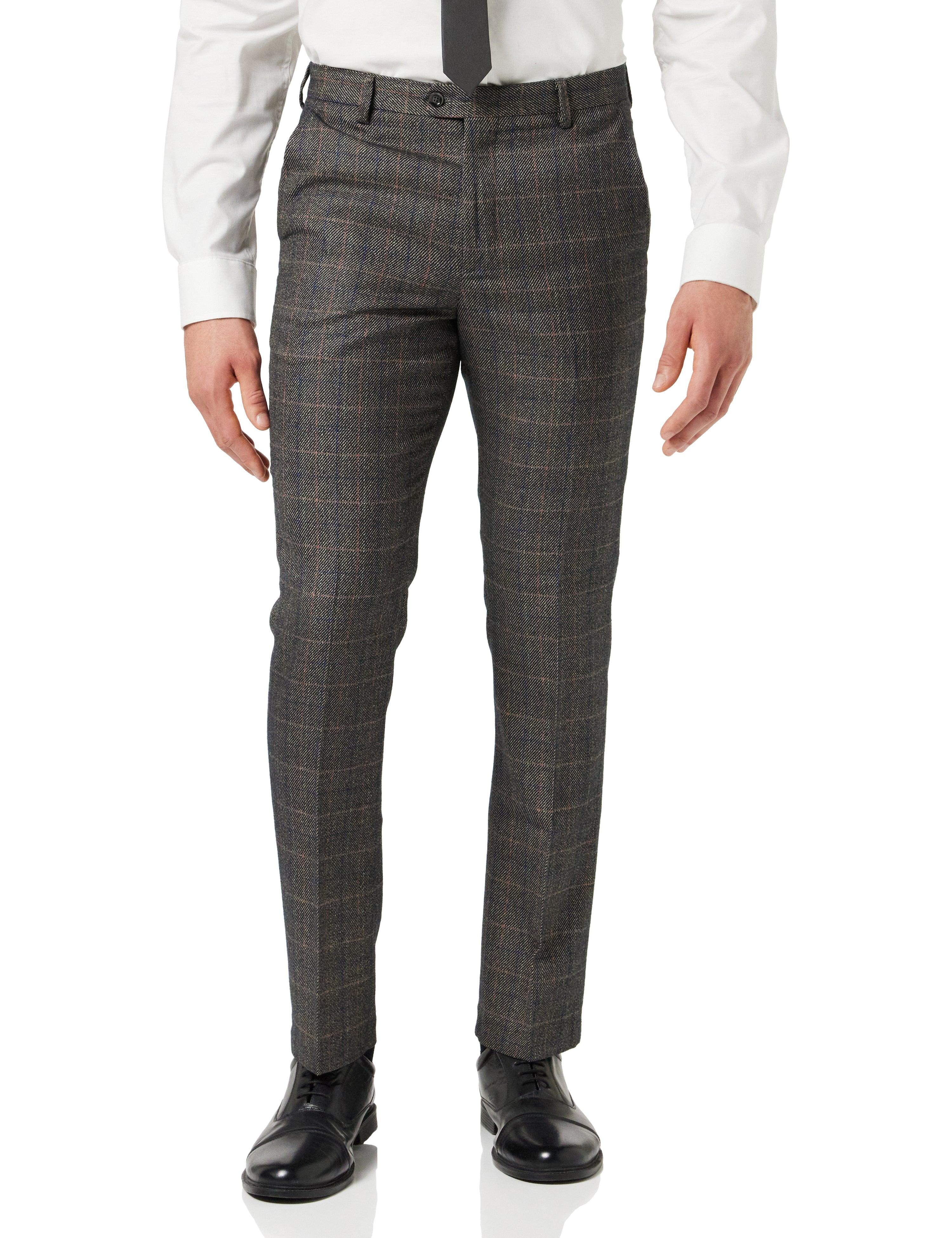 Check Trousers - Brown Plaid — CLASH