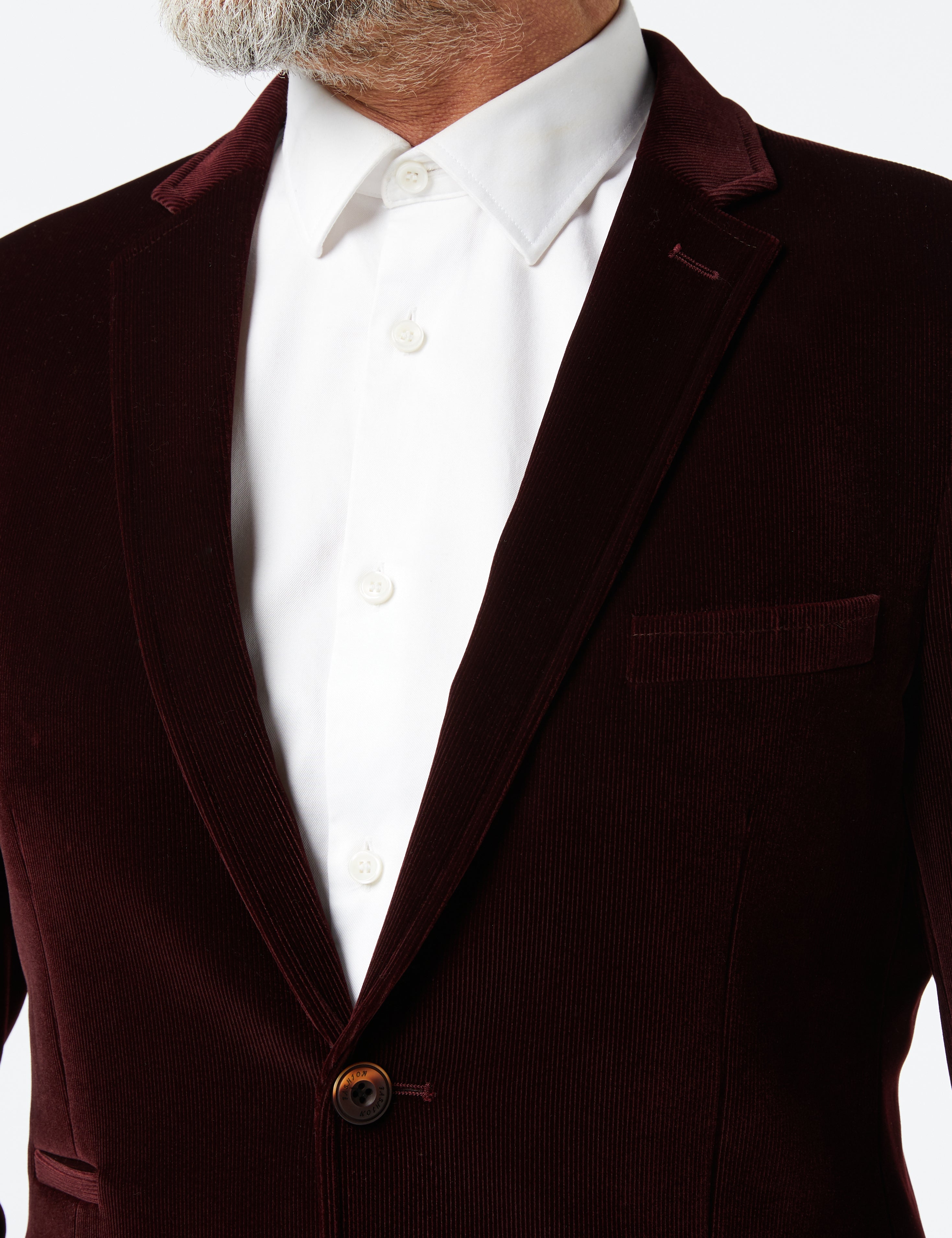 MATTHEW - Maroon Corduroy Blazer Jacket