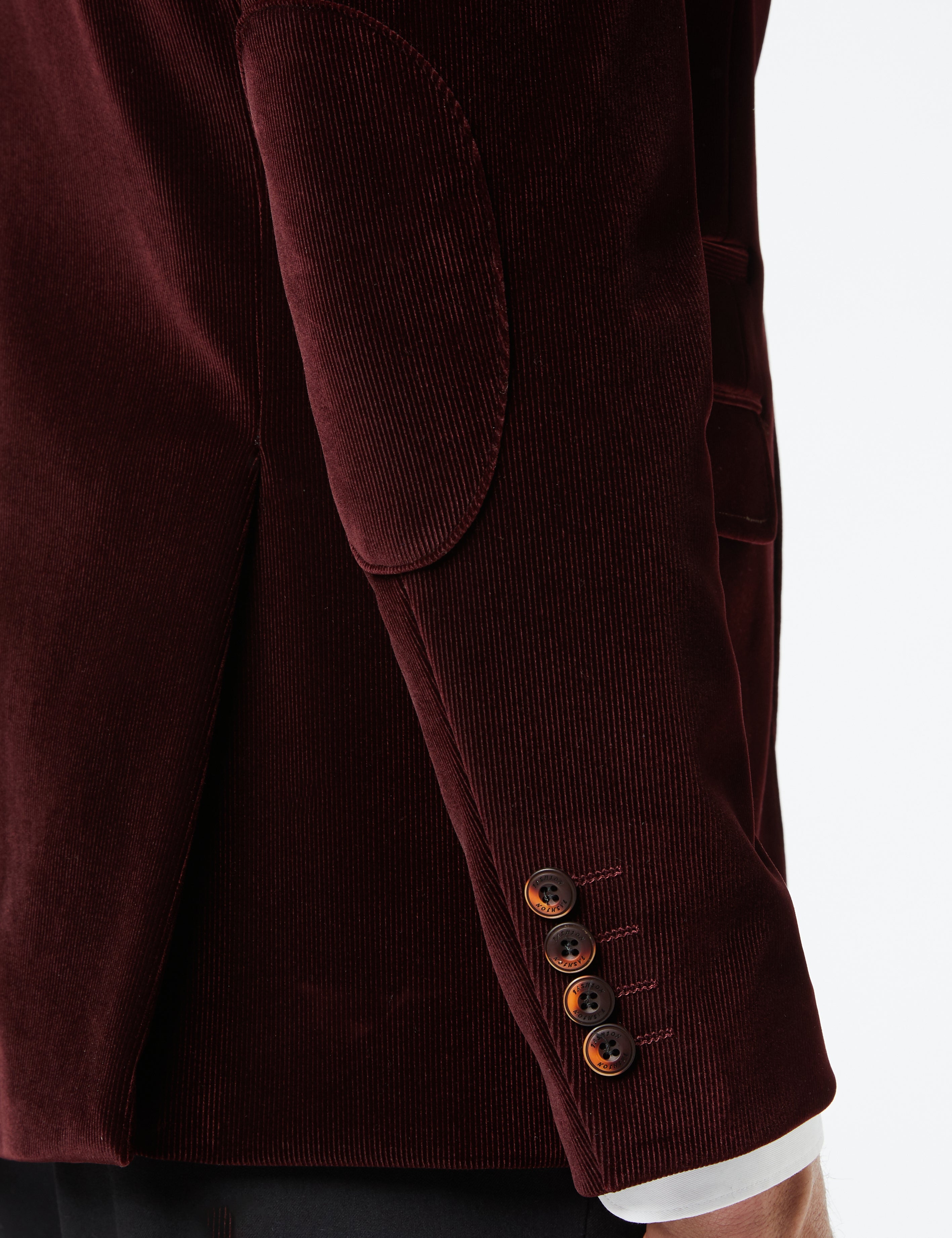 MATTHEW - Maroon Corduroy Blazer Jacket