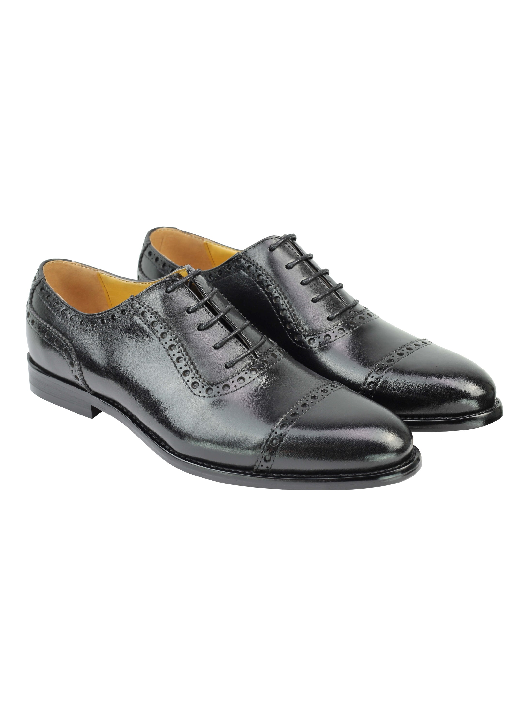 Real Leather Lace up Formal Black Shoes