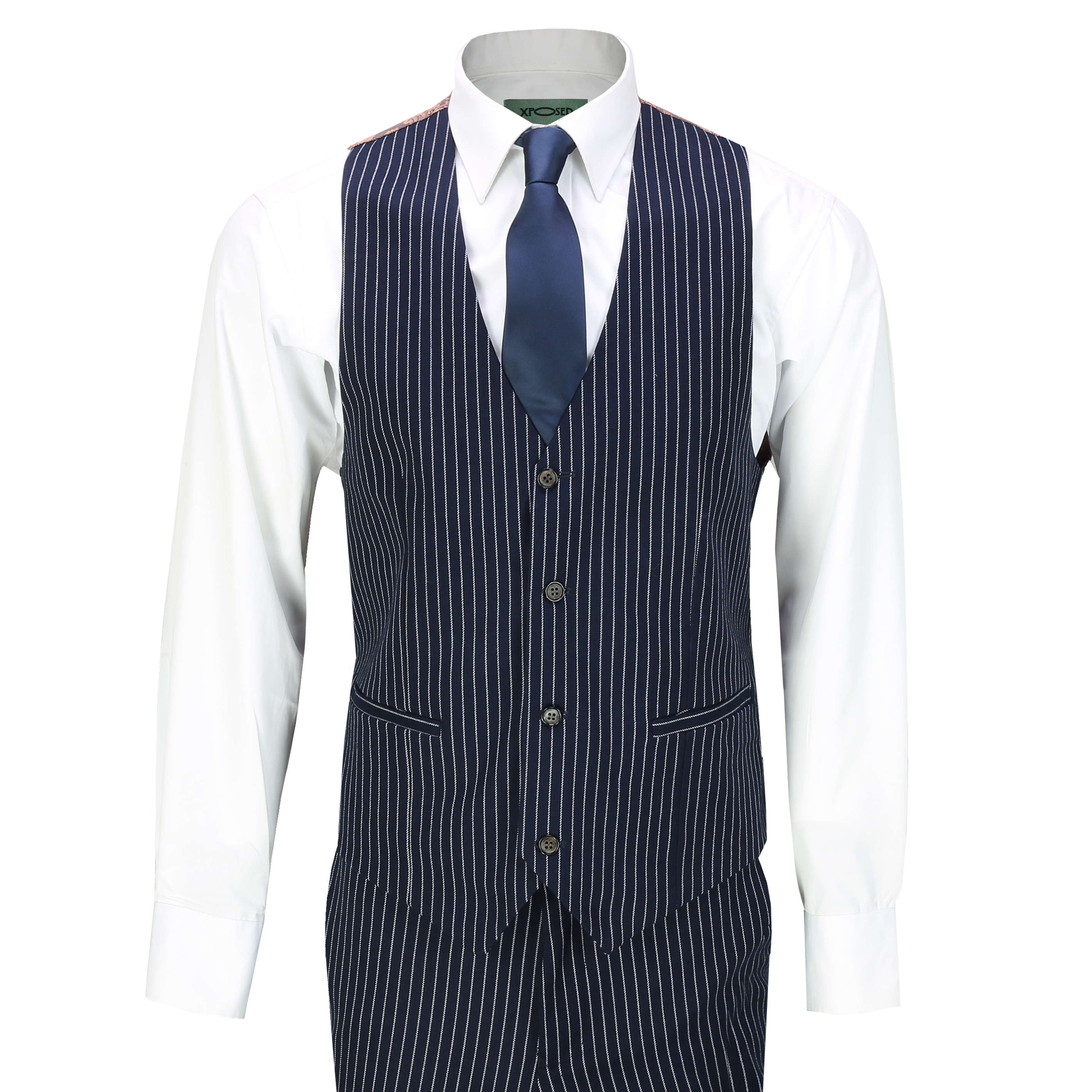 NAVY PIN STRIPE SUIT