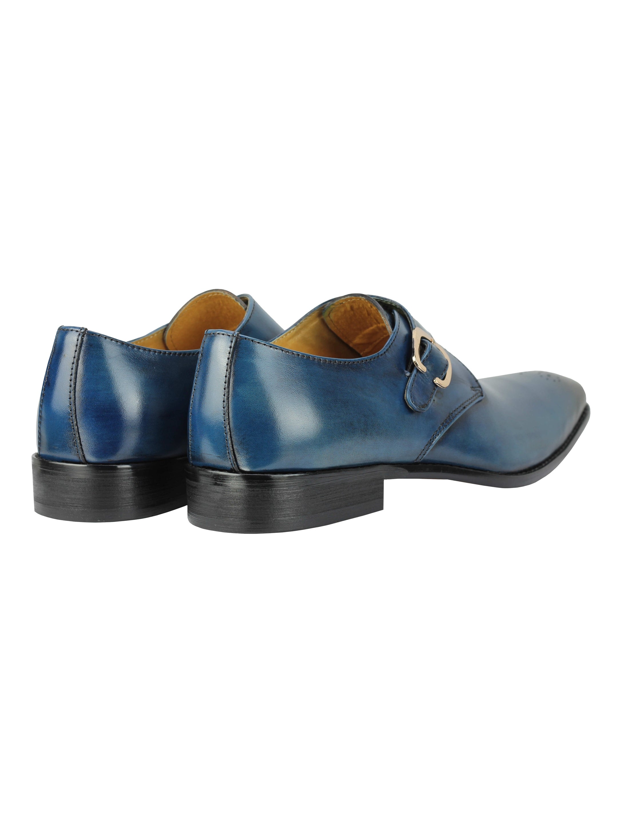 Real Leather Polished Casual Monk Shoes