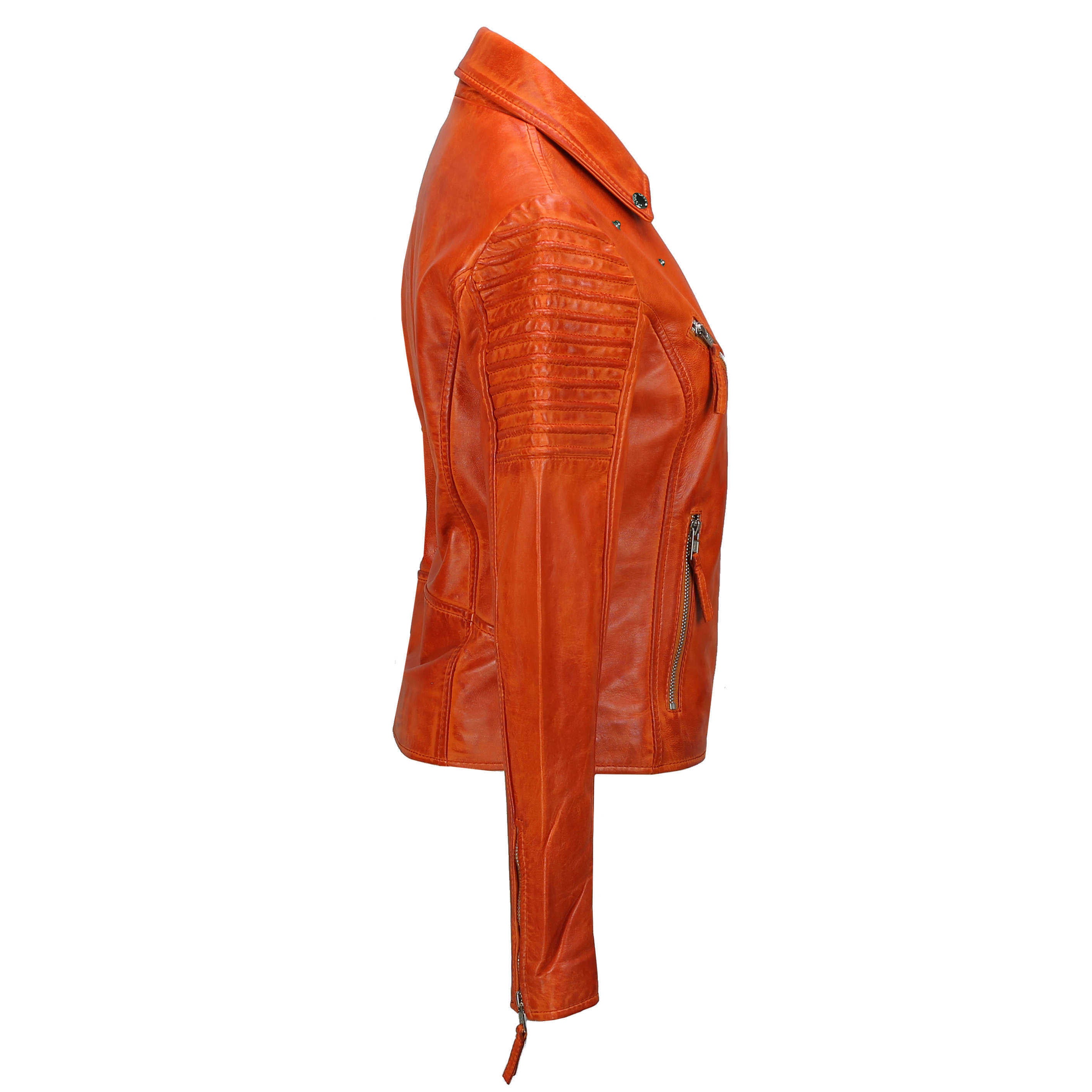 Ladies Retro Biker Orange