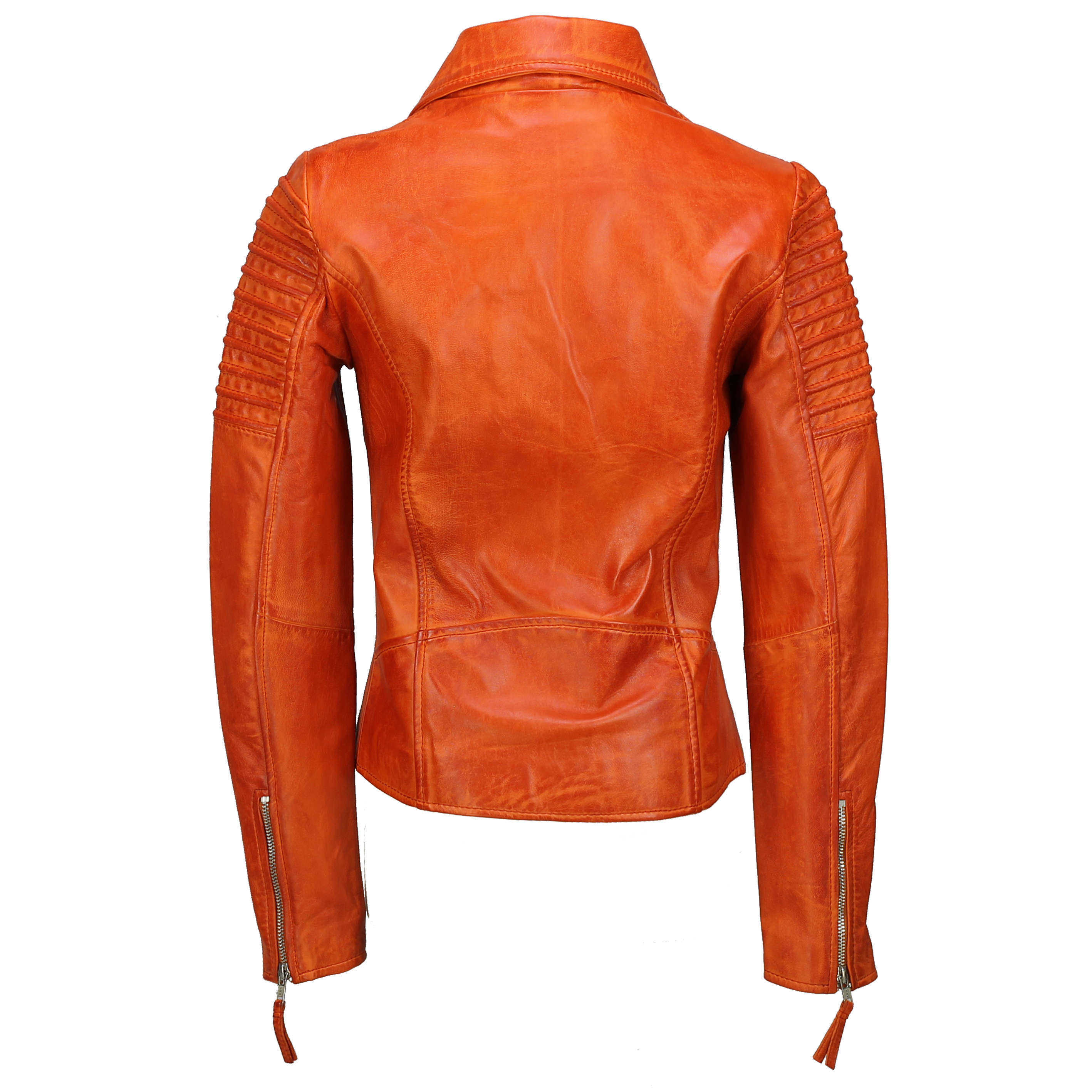 Ladies Retro Biker Orange