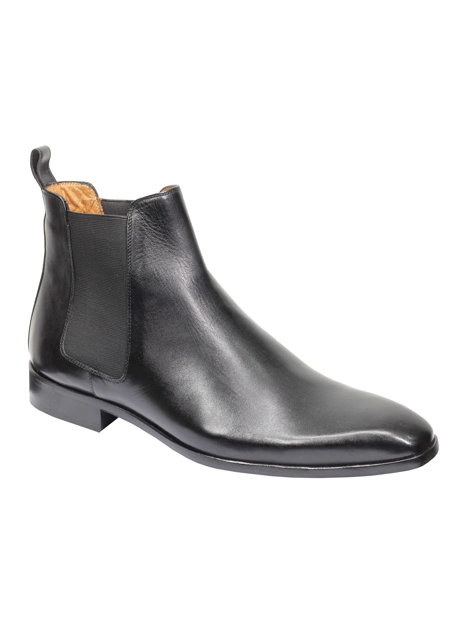 BLACK CALF LEATHER CHELSEA BOOTS