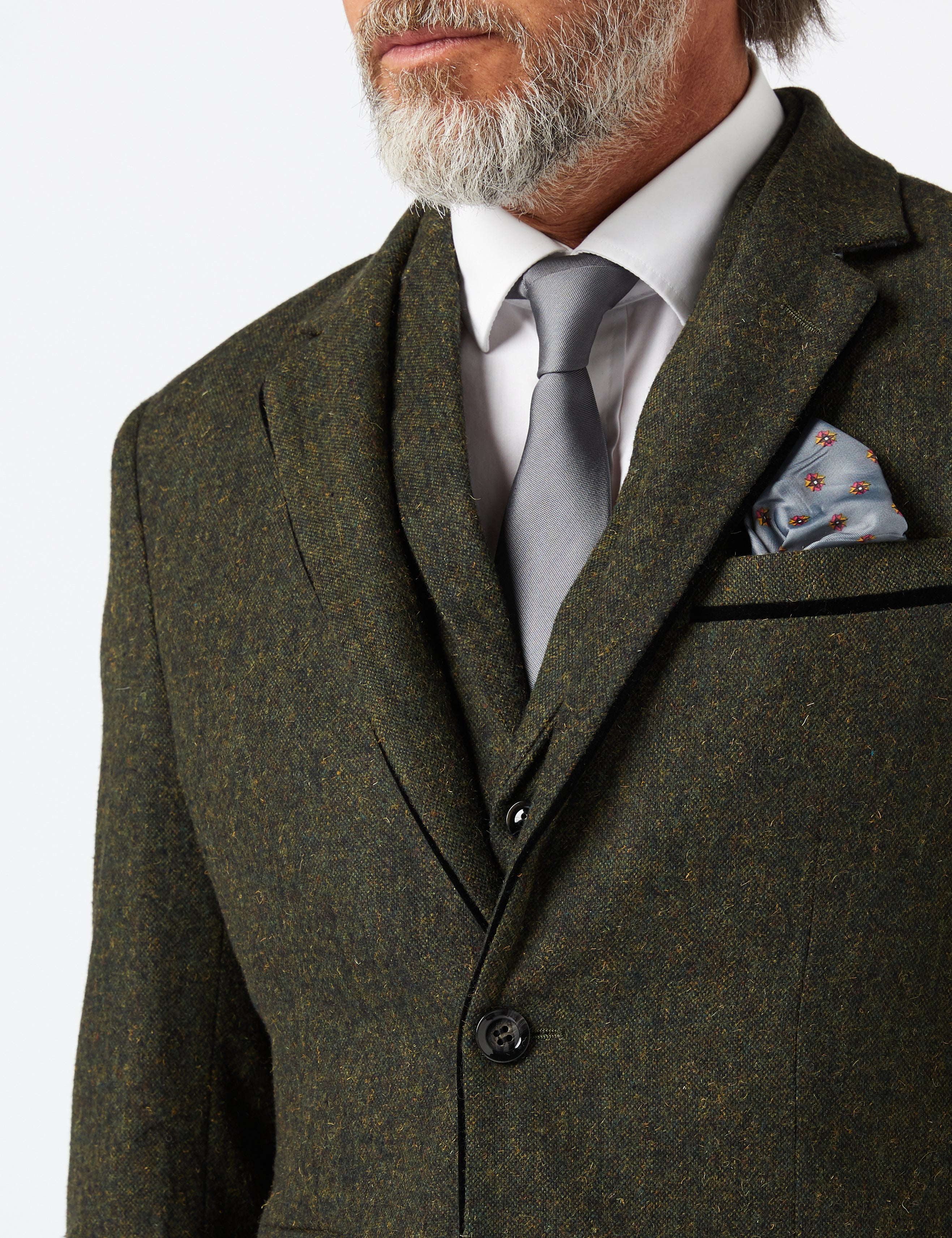 DANE - Green Tweed Suit for Men