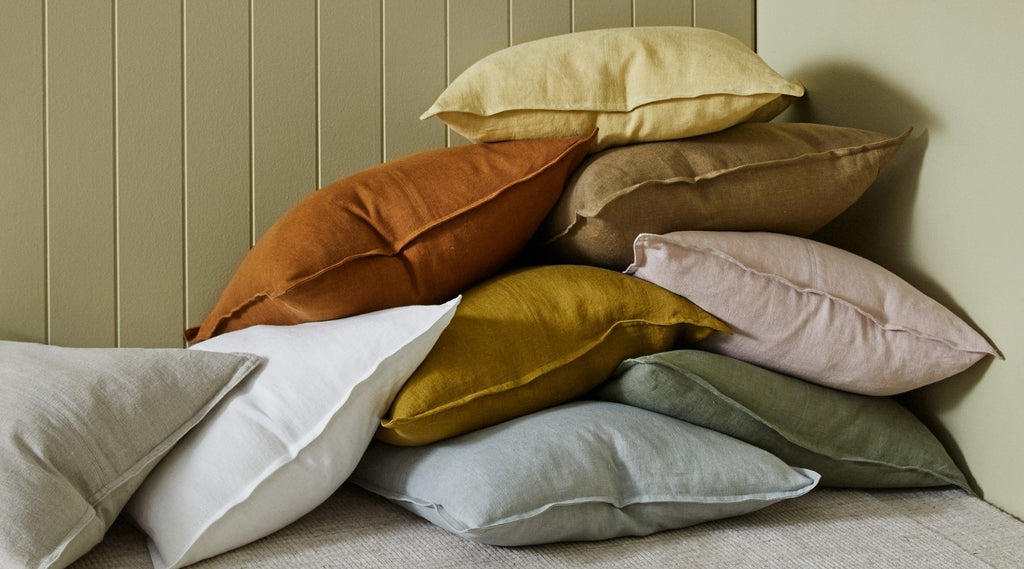 como linen cushions by weave