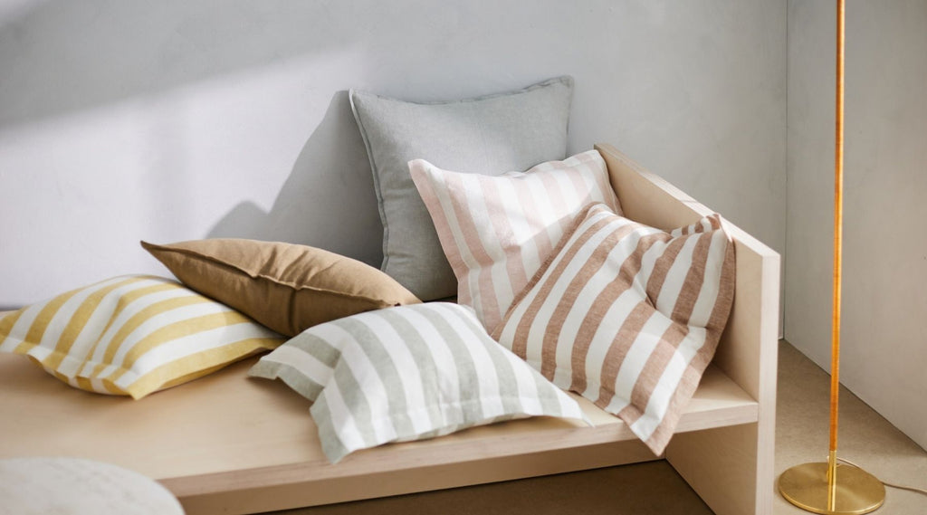 Weave cushions. Luca and Como linen cushions. European linen cushions