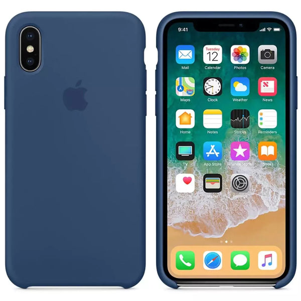 Funda de Silicona con Logo para iPhone Color Azul Surf