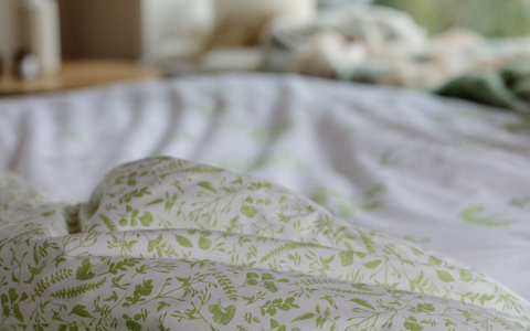 green floral bedding foxford