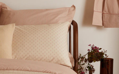 foxford rose fern bedlinen side shot of bed