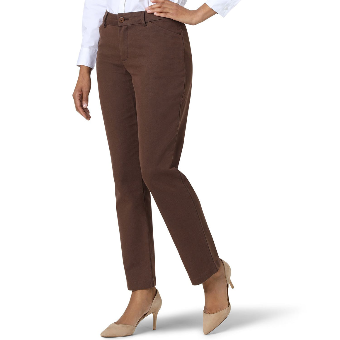 Women's Lee® Wrinkle-Free Relaxed Fit Straight-Leg Pants – shegray