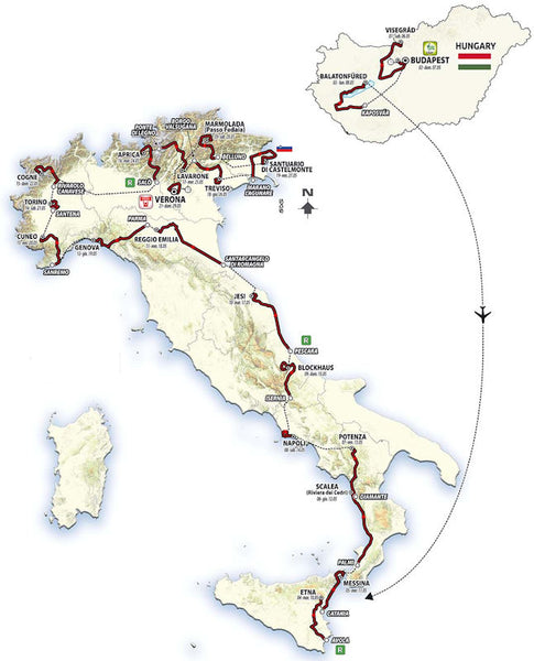 Parcours du Giro Italia 2022