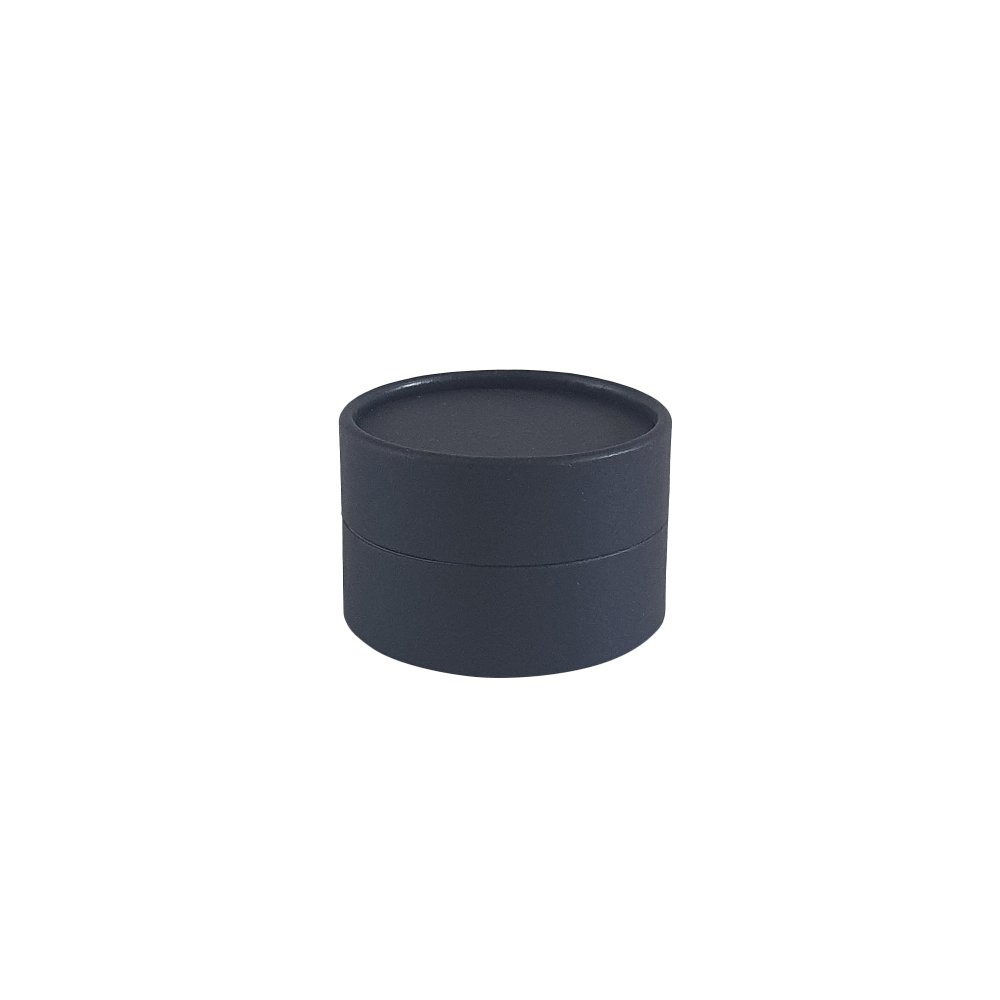 RW Base 2 oz Round Black Tin Container - with Screw Lid - 100 count box