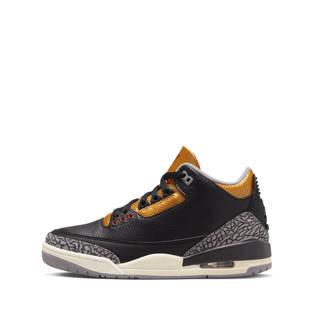 black and gold jordan 3