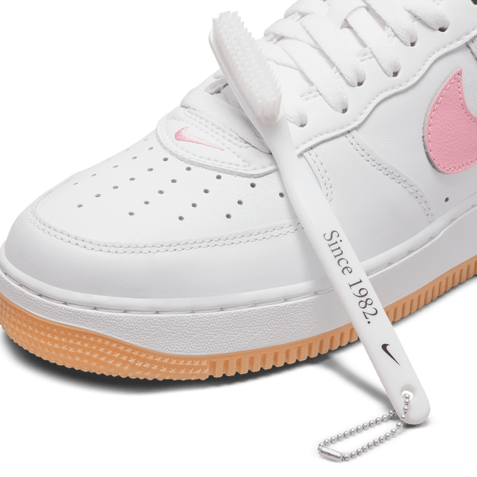 pink and white nike air force ones